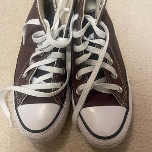 Converse Brown and White Kids High-Top Sneakers